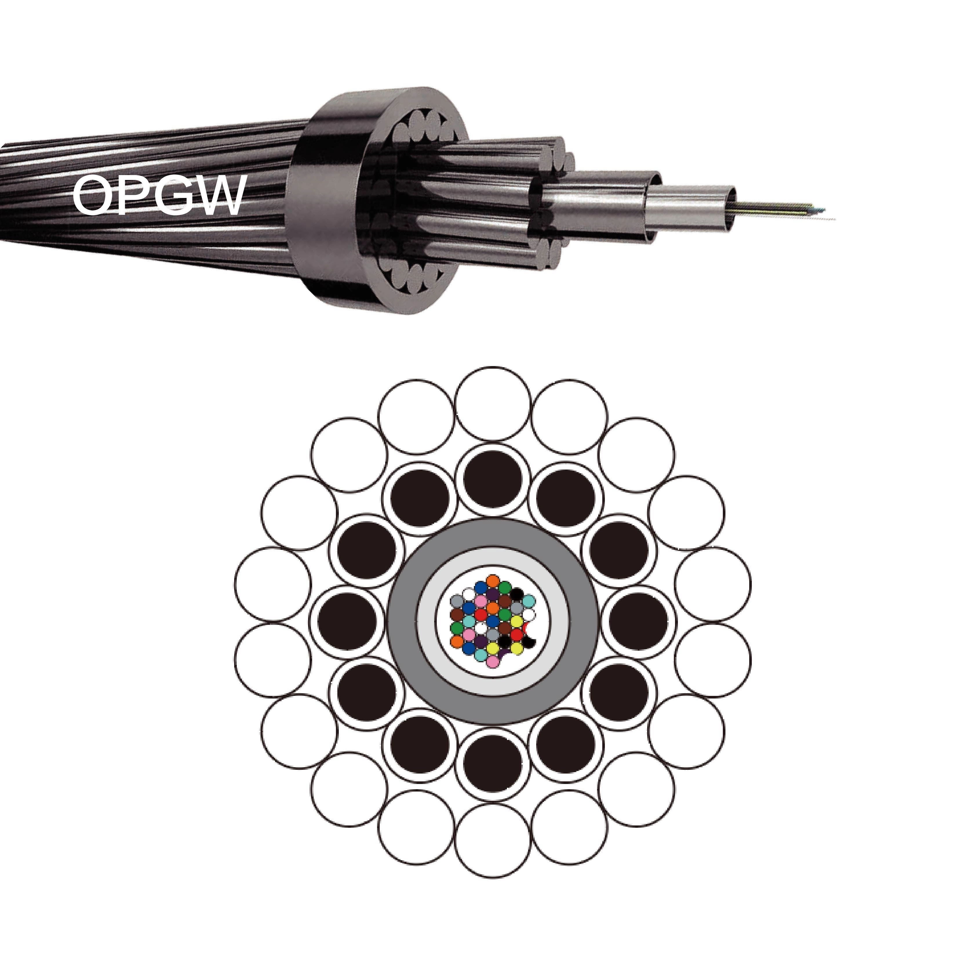 AL Covered Stainless Steel Tube OPGW Fiber Optic Cable