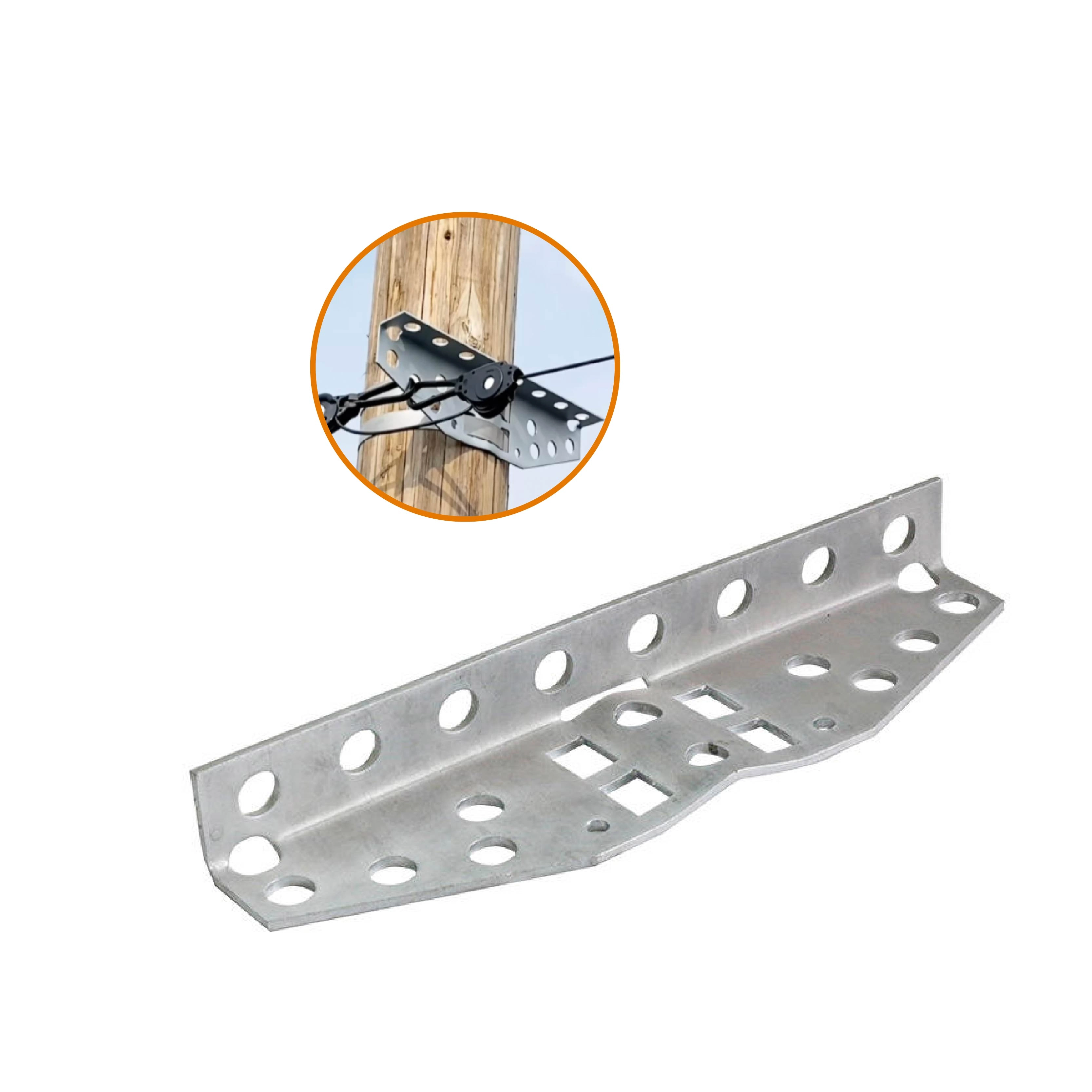 CA1500 Galvanized Steel Crossarm Pole Bracket