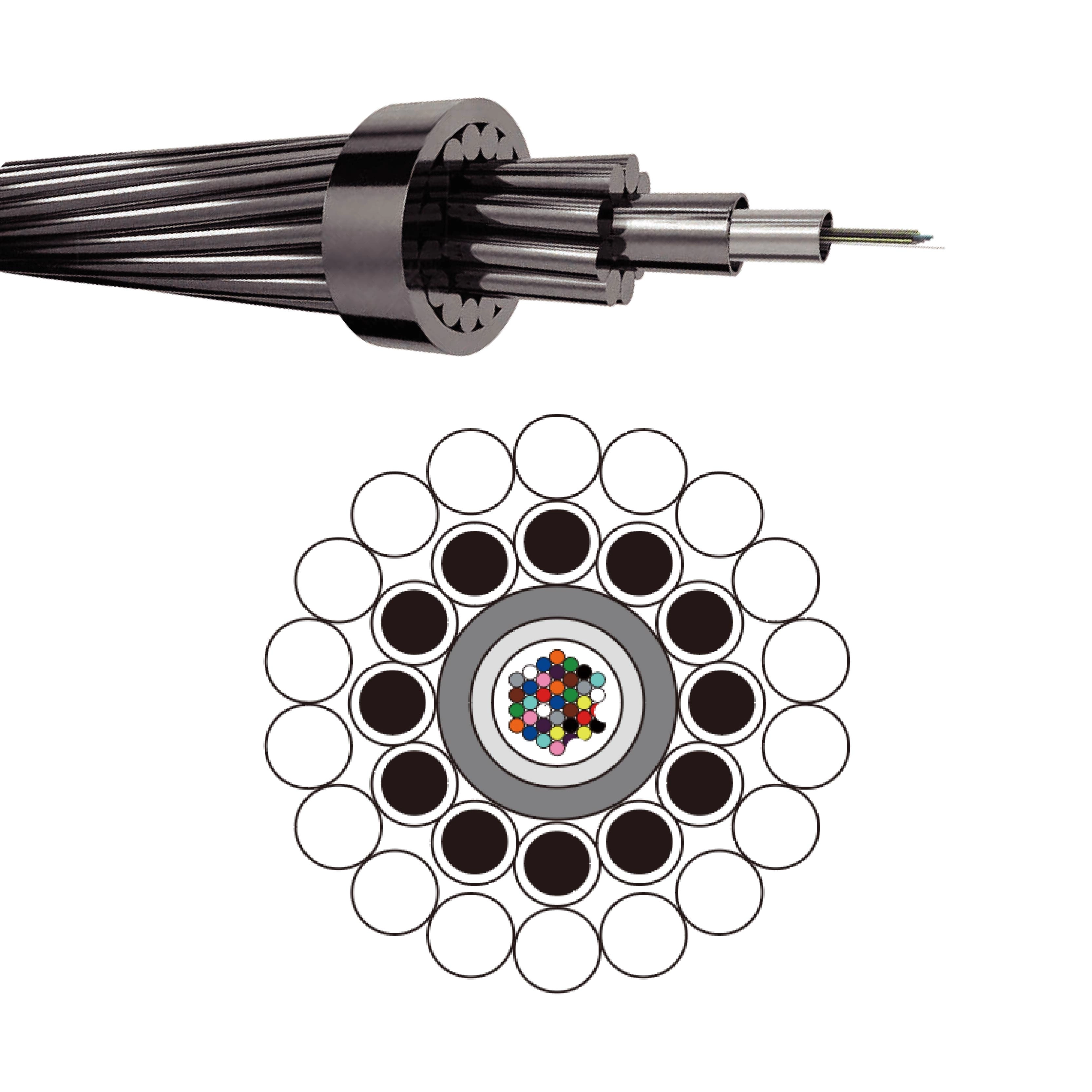 AL Covered Stainless Steel Tube OPGW Fiber Optic Cable