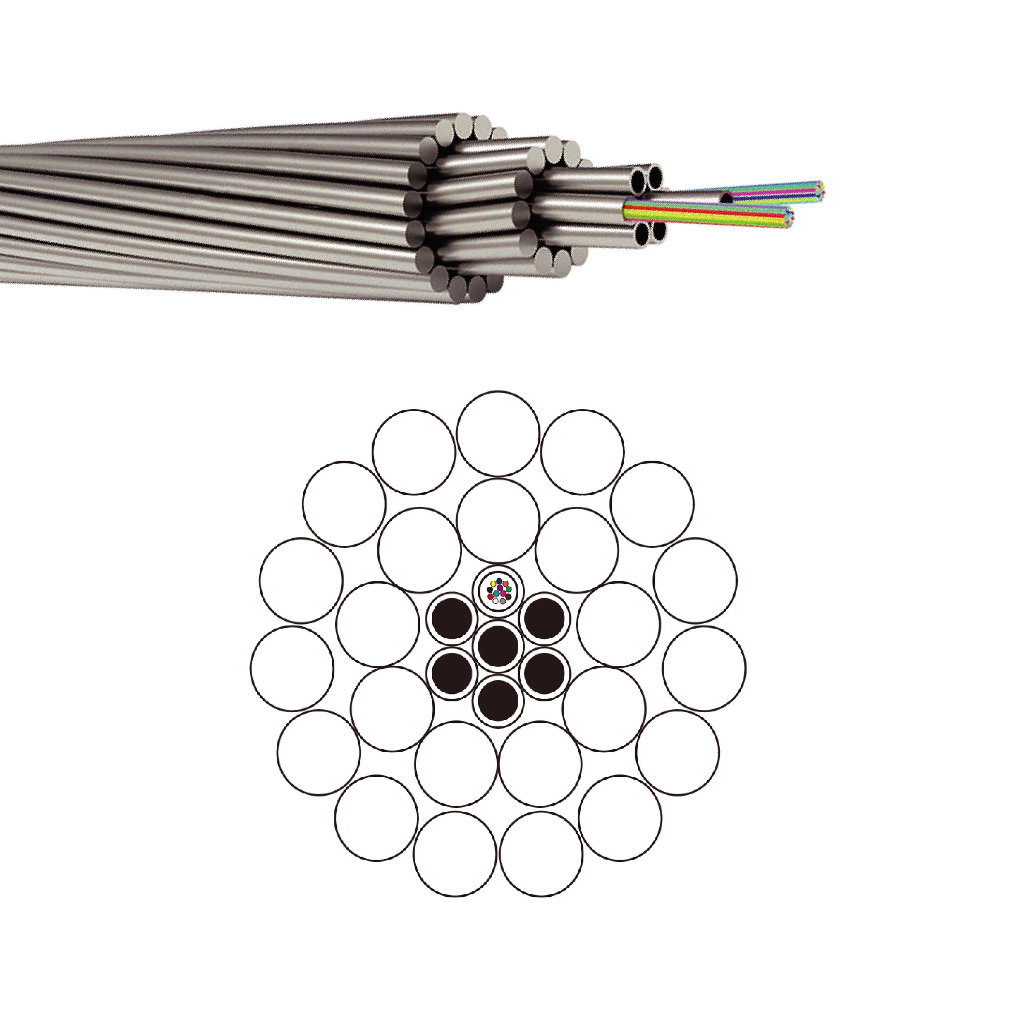 Stranded Stainless Steel tube OPGW Fiber Optic Cable